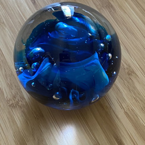 Mdina Glass Malta handmade glass paperweight like new