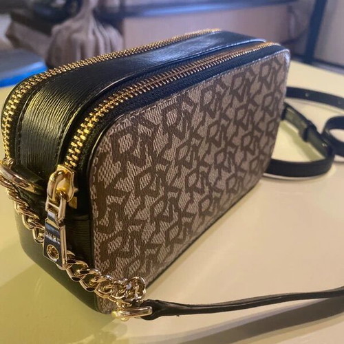 DKNY Bryant Logo crossbody bag new, black and beige