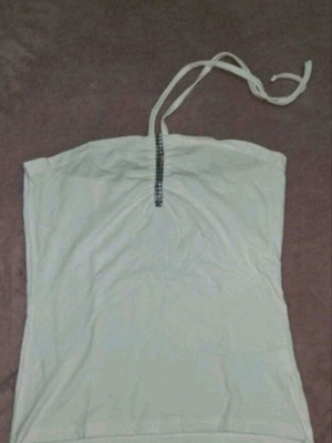 Backless top white, like new, Madonna