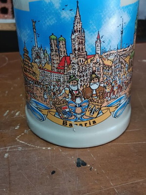 Beer glass set used, pack of three, Germany