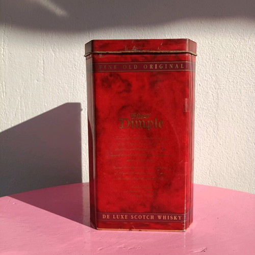 Dimple metal box used from whisky