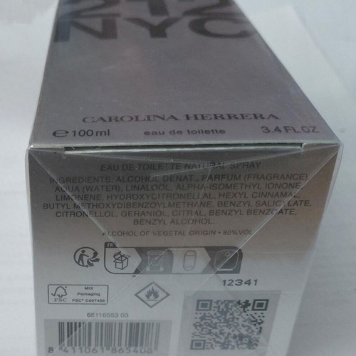 Carolina Herrera 212 Men NYC 100 ml Eau de Toilette new