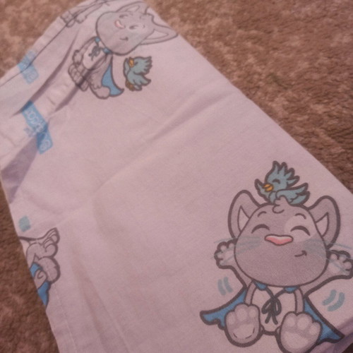 Baby diaper new with blue cats and white background 1.16x65 cm