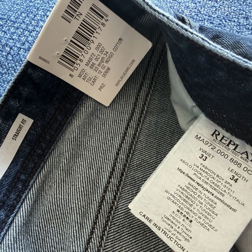 Replay Jeans νέοι ανδρικοί τζιν Grover Straight 33/34 και Deryck Straight 30/32