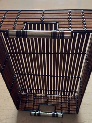 Handmade retro industrial serving basket tray used