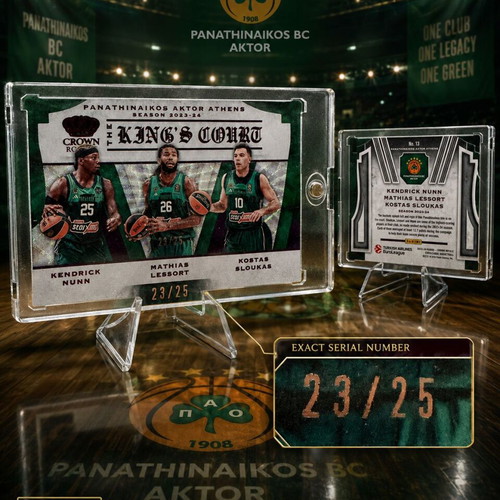 Panathinaikos The King’s Court collectible card 23/25 Panini Crown Royale 2023-24