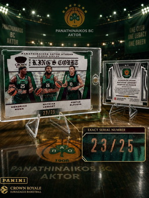 Panathinaikos The King’s Court collectible card 23/25 Panini Crown Royale 2023-24