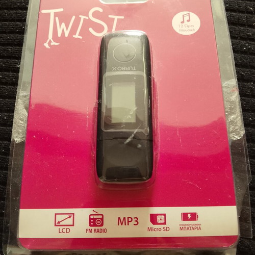 Mp3 Turbo X Twist 8 GB black with headphones like new