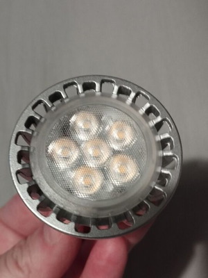 Osram GU10 LED light bulbs, warm light, pack of 9