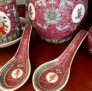 Vintage 1960s Chinese Ceramic  limoge 6pics set