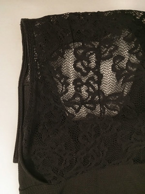 Black dress with lace back, medium size, Greek tailoring