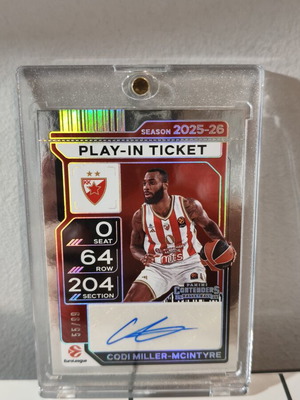 Panini Euroleague Contenders Codi Miller-McIntyre 55/99 auto card like new