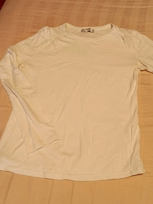 Long-sleeve blouse for 10-11 years in excellent condition, white