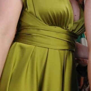 Multifunctional satin dress one size like new
