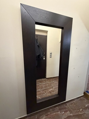 Mirror with wenge frame like new, 1.91x0.94 m