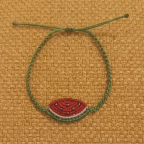 Macrame bracelet watermelon design new, colorful