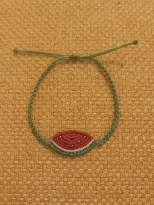 Macrame bracelet watermelon design new, colorful