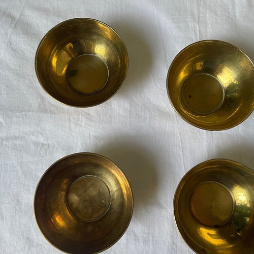 Set of 4 Egyptian bowls used, made of brass