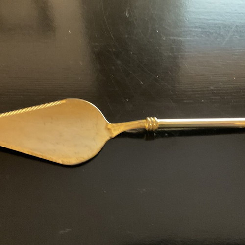 Vintage gold-plated cake server EP Zinc Italy used