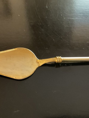 Vintage gold-plated cake server EP Zinc Italy used