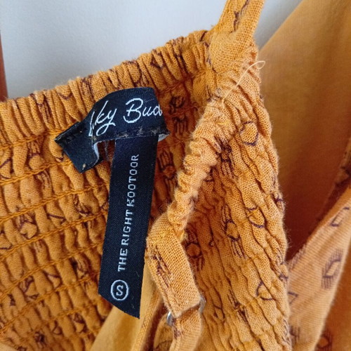 Funky Buddha long dress like new, yellow, size S