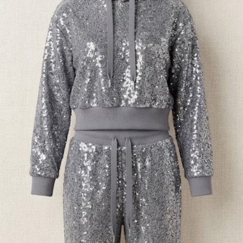 Velvet tracksuit set with sequins, medium
