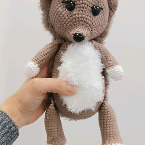Handmade crocheted hedgehog custom made