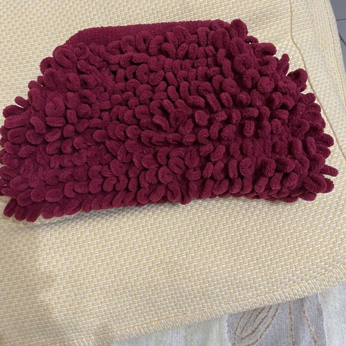 Handmade puffy bag, 18cm opening