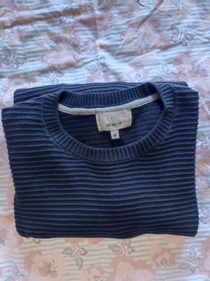 Marks & Spencer Tailored Fit sweater medium, 100% cotton, navy blue, like new