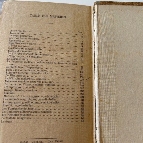 Moliere Theatre Choisi 12th edition used, 516 pages