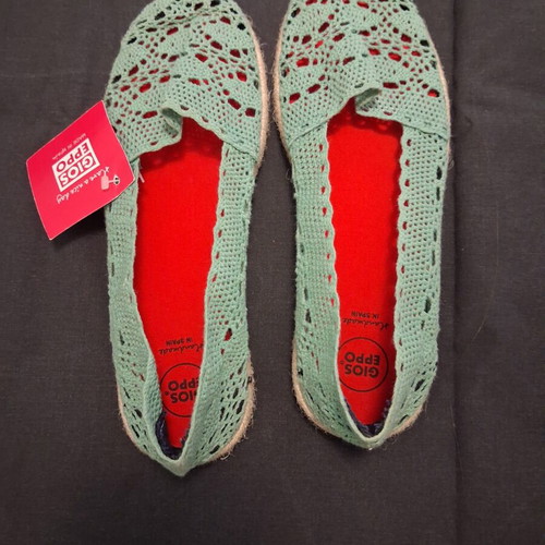 Espadrilles knitted mint color Gioseppo new