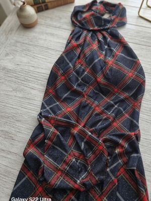 Miss Sixty Elegant Plaid Dress with Open Back new, black and blue