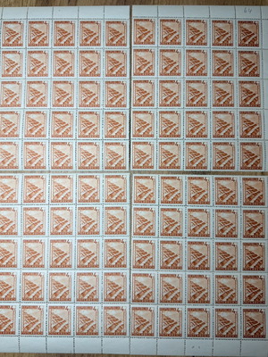 Austria Stamps mint condition, 4 quarter sheets of 25