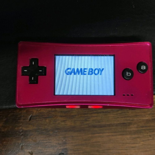 Gameboy Micro used with cartridge, case and charger