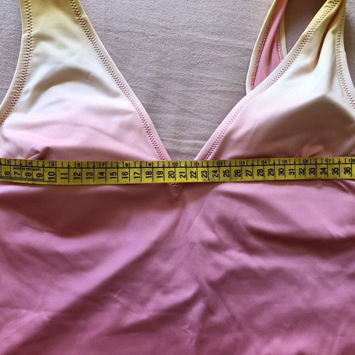 H&M one-piece swimsuit XL, yellow pink orange gradient