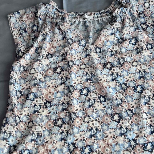 Women's short-sleeve blouse like new, multicolor, size S