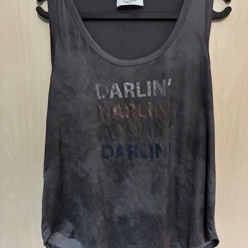BSB sleeveless blouse like new, gray silver, size L