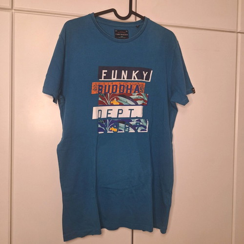 Funky Buddha men's short-sleeve blue t-shirt like new, size S