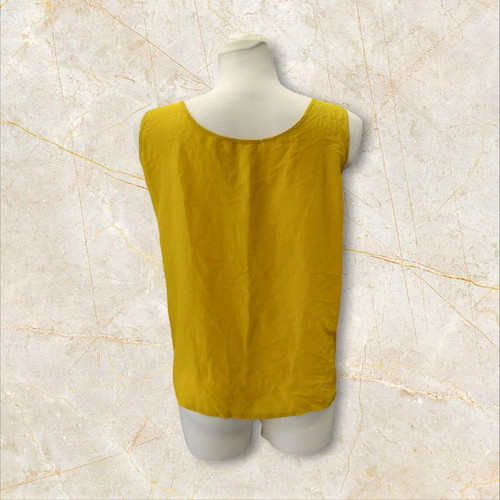 Silk top yellow size M like new