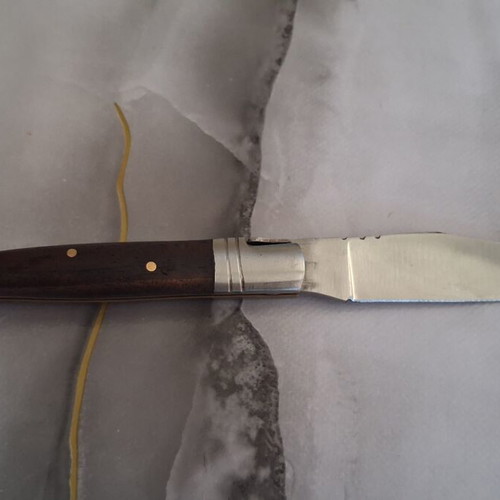 Laguiole Bougna French knife like new, handmade steel 1421
