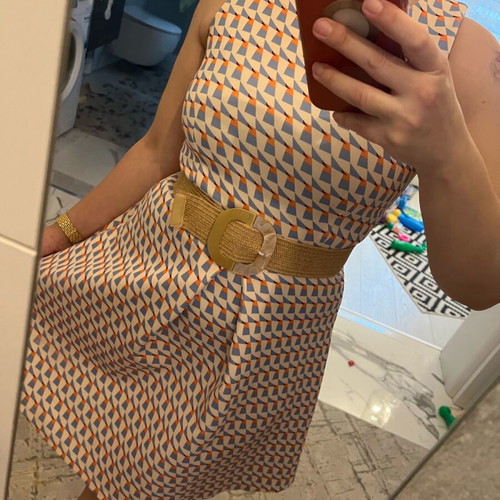 Women's neoprene dress like new, size S 36, beige