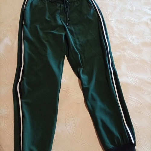Zara Trafaluc women's jogger pants like new, dark green with side stripes
