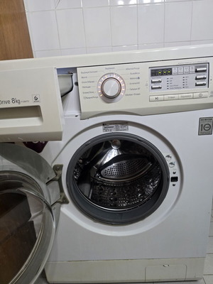 LG washing machine, 8 kg load capacity