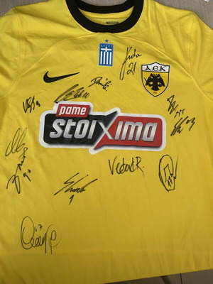 Signed AEK jersey new, size M, authentic signatures