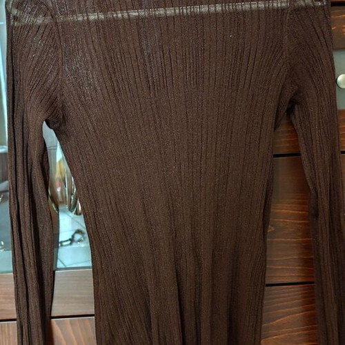 Zara brown blouse and pants set new with golden threads