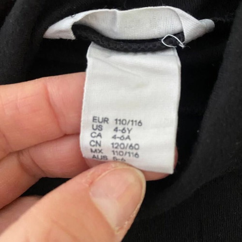 H&M Organic Cotton Kids' Turtleneck Black Like New Size 110/116