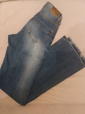 SUBLEVEL Jean με κρόσσια στο τελείωμα, μέγεθος XS, σαν καινούργιο, μπλε