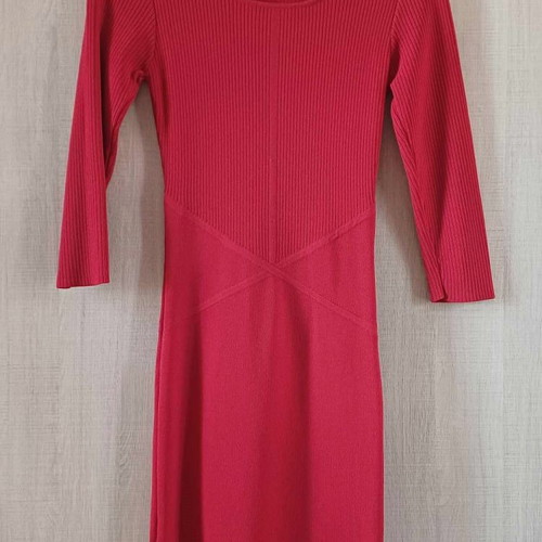 Mango Fitted Dress Like New, Red Color