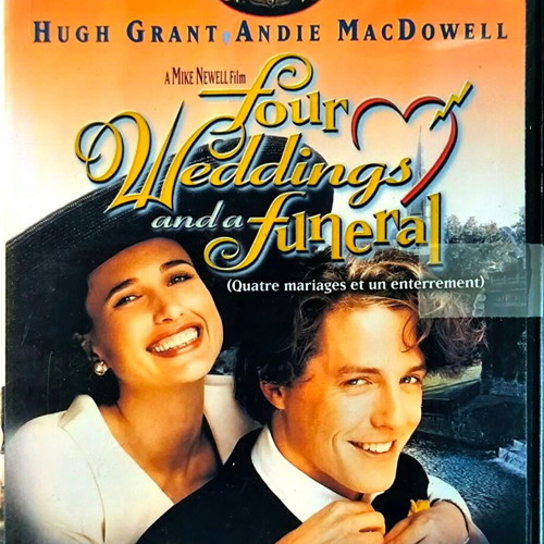 Four Weddings and a Funeral DVD used, romantic comedy
