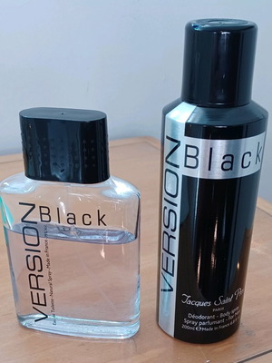 Σετ ανδρικό άρωμα Ulric de Varens Jacques Saint Pres Version Black Eau de Toilette 100ml και αποσμητικό σώματος 200ml σαν καινούργιο